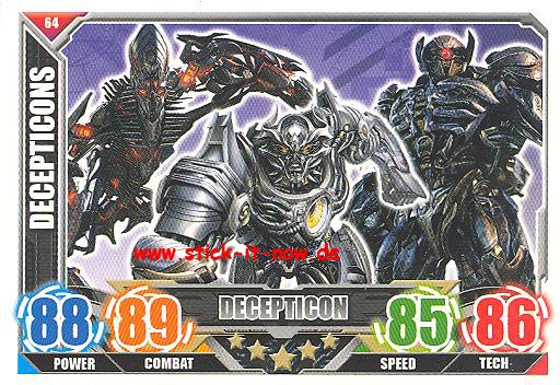 Transformers Sammelkarten - Decepticons - Nr. 64