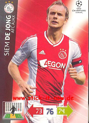 Panini Adrenalyn XL CL 12/13 - Ajax Amsterdam - Siem de Jong