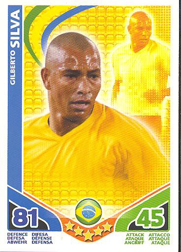 Match Attax WM 2010 - GER/Edition - GILBERTO SILVA - Brasilien