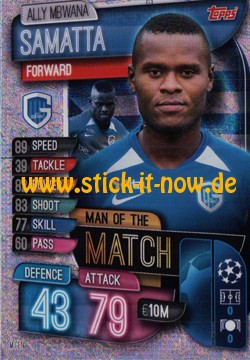 Match Attax Champions League 2019/20 - Nr. M GEN (Man of the Match)