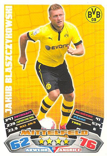 Match Attax 12/13 - Jakub Blaszczykowski - Bor. Dortmund - Nr. 46