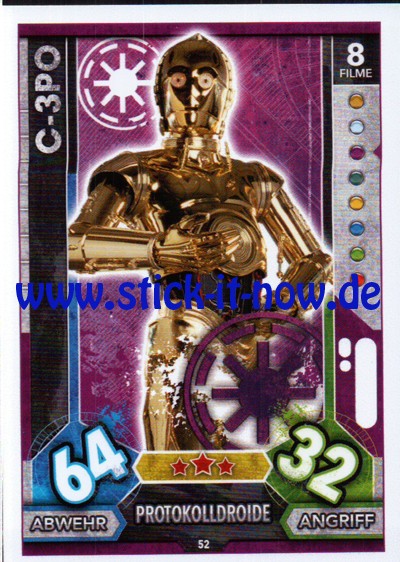 Topps Star Wars FORCE ATTAX UNIVERSE (2017) - Nr. 52