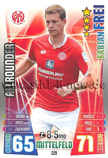 Match Attax 15/16 - Fabian FREI - FSV Mainz 05 - Nr. 229