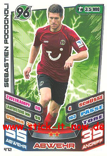 Match Attax 13/14 EXTRA - SEBASTIAN POCOGNOLI - Nr. 472