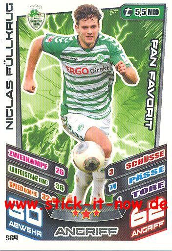 Match Attax 13/14 EXTRA - Fan Favoriten - NICLAS FÜLLKRUG - Nr. 564