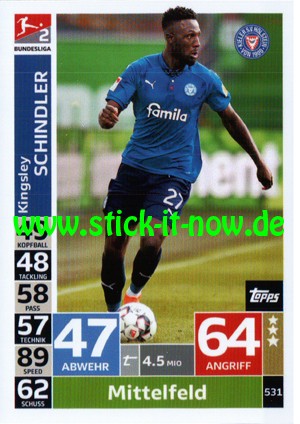 Topps Match Attax Bundesliga 18/19 "Action" - Nr. 531 "Schindler"