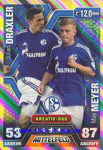Match Attax 14/15 - DRAXLER & MEYER - FC Schalke 04 - Nr. 288 (Duo-Karte)