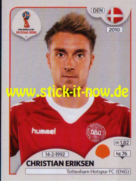 Panini WM 2018 "Sticker" - Christian Eriksen - Dänemark