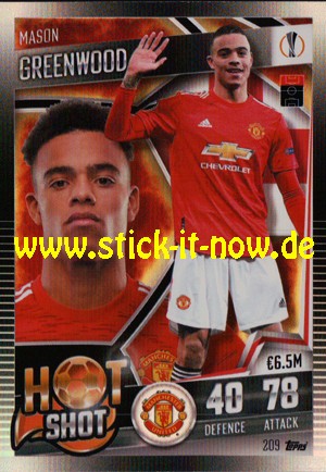 Topps Match Attax 101 (2021) - Nr. 209 ( Hot Shot )