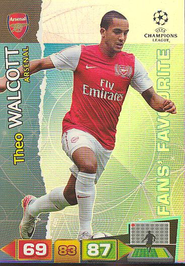 Theo Walcott - Panini Adrenalyn XL CL 11/12 - Fans Favourite - FC Arsenal
