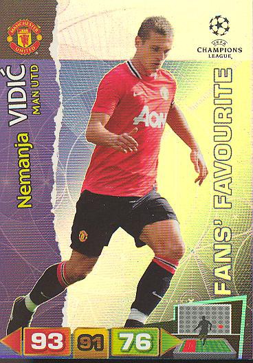 Nemanja Vidic - Panini Adrenalyn XL CL 11/12 - Fans Favourite - Manchester United