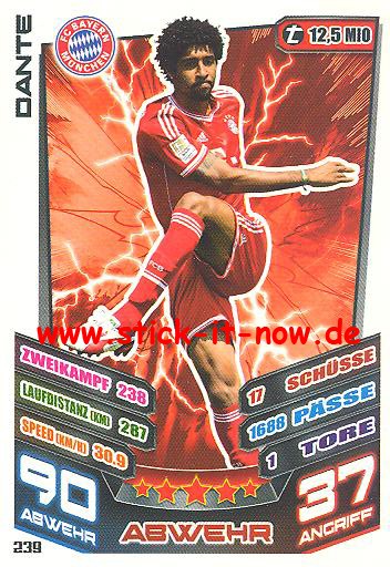 Match Attax 13/14 - Bayern München - Dante - Nr. 239