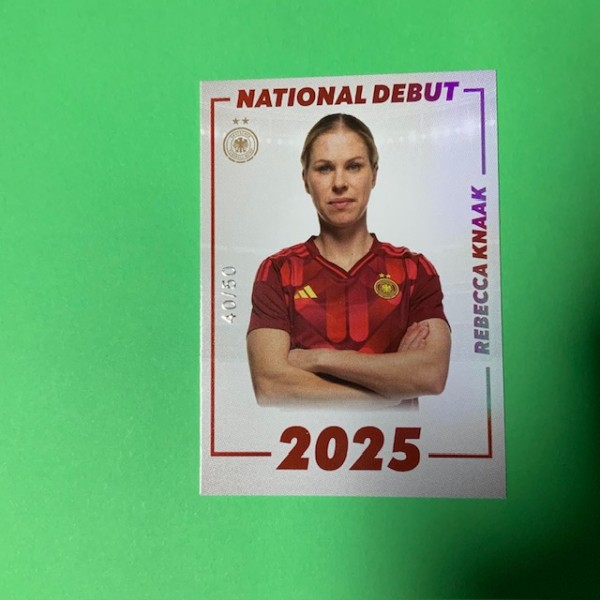 DFB Frauen Team-Set 2025 - Nr. DEB-15 ( Rebecca Knaak ) - Rot 40/50