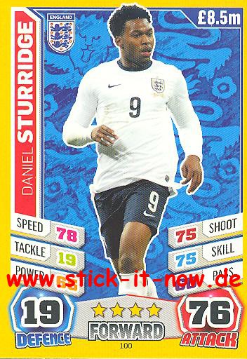 Match Attax "World Stars WM 2014" - DANIEL STURRIDGE - Nr. 100