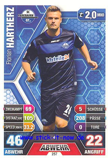 Match Attax 14/15 - Florian HARTHERZ - SC Paderborn - Nr. 257