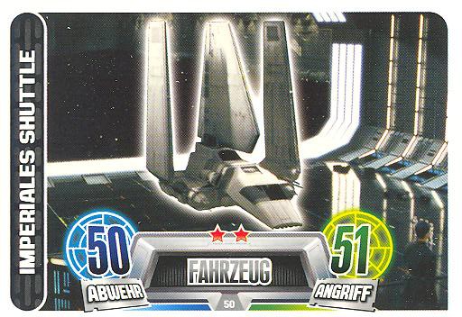 Force Attax Movie Collection - Serie 2 - Imperiales Shuttle - Fahrzeug - Nr. 50