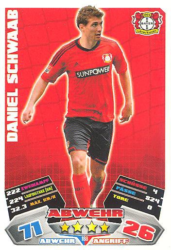 Match Attax 12/13 - Daniel Schwaab - Bayer Leverkusen - Nr. 188