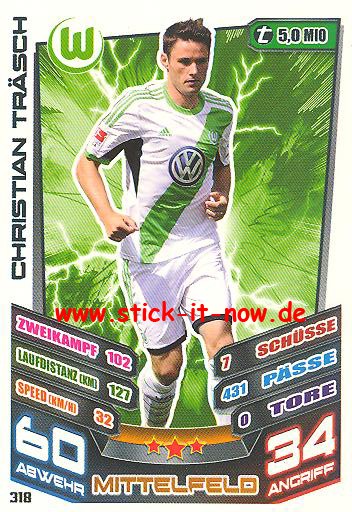 Match Attax 13/14 - VfL Wolfsburg - Christian Träsch - Nr. 318