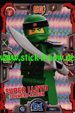 Lego Ninjago Trading Cards - SERIE 3 (2018) - Nr. 5 (GLITZER)