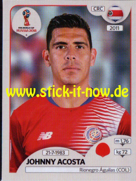 Panini WM 2018 "Sticker" - Johnny Acosta - Costa Rica
