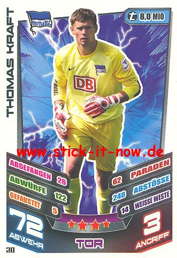 Match Attax 13/14 - Hertha BSC - Thomas Kraft - Nr. 20