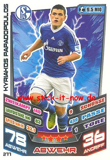 Topps 235 Fussball BL 2013/14 Kyriakos Papadopoulos FC Schalke 04 