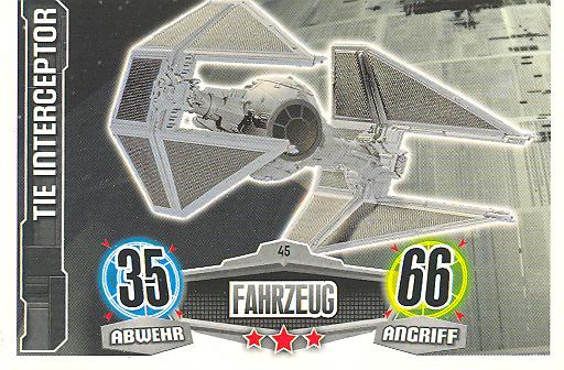 Force Attax - TIE INTERCEPTOR - Fahrzeug - Imperium - Movie Collection