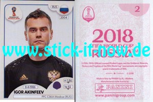 Panini WM 2018 Russland "Sticker" INT/Edition - Nr. 22