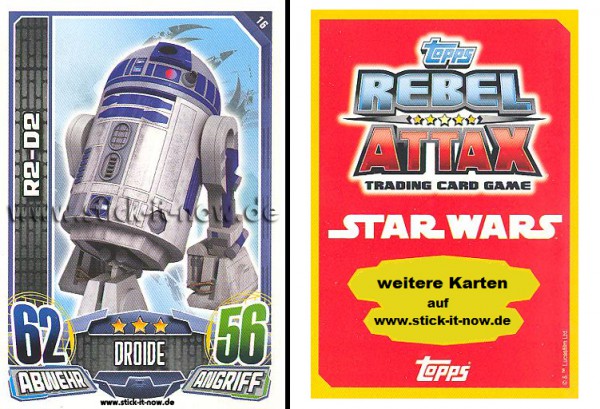 Rebel Attax - Serie 1 (2015) - R2-D2 - Nr. 16