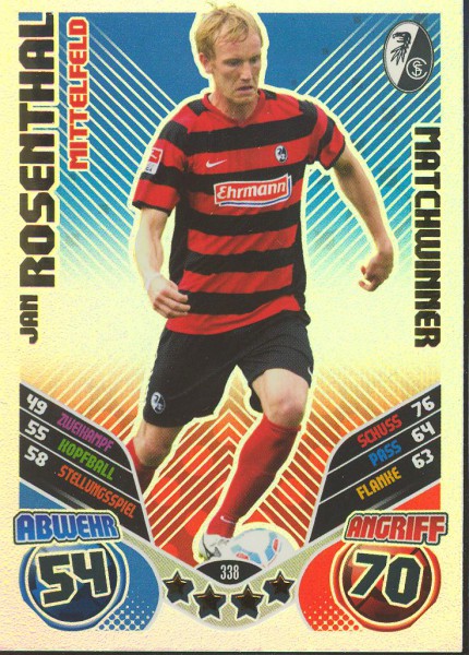 Jan Rosenthal - Matchwinner - Match Attax 11/12