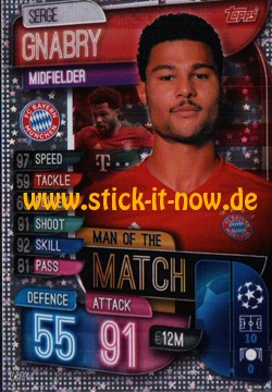 Match Attax Champions League 2019/20 - Nr. M BAY (Man of the Match)