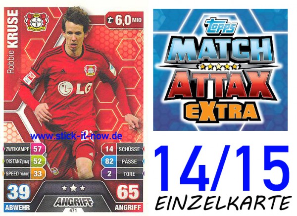 Match Attax 14/15 EXTRA - Robbie KRUSE - Bayer 04 Leverkusen - Nr. 471