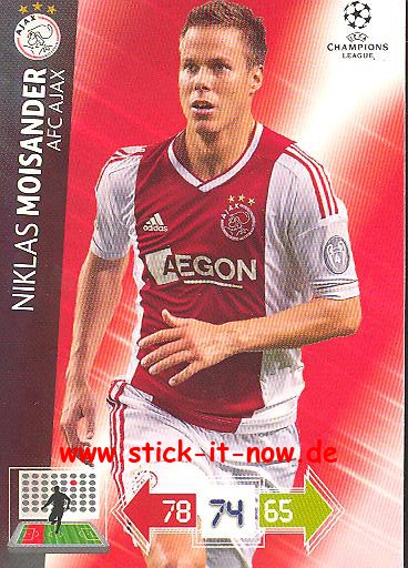 Panini Adrenalyn XL CL 12/13 - Ajax Amsterdam - Niklas Moisander