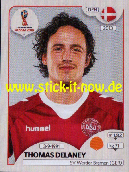 Panini WM 2018 "Sticker" - Thomas Delaney - Dänemark