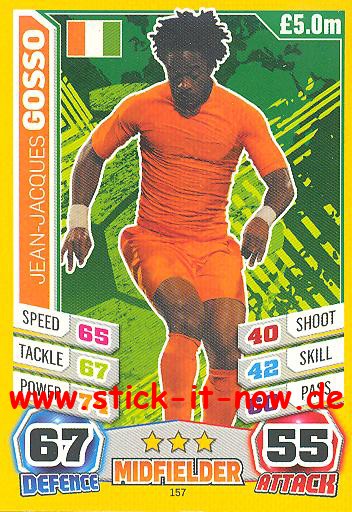 Match Attax "World Stars WM 2014" - JEAN-JACQUES GOSSO - Nr. 157