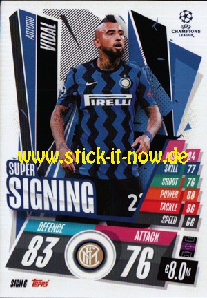 Match Attax Champions League 2020/21 "Festive" - Nr. SIGN 6