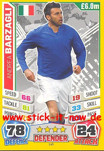 Match Attax "World Stars WM 2014" - ANDREA BARZAGLI - Nr. 145