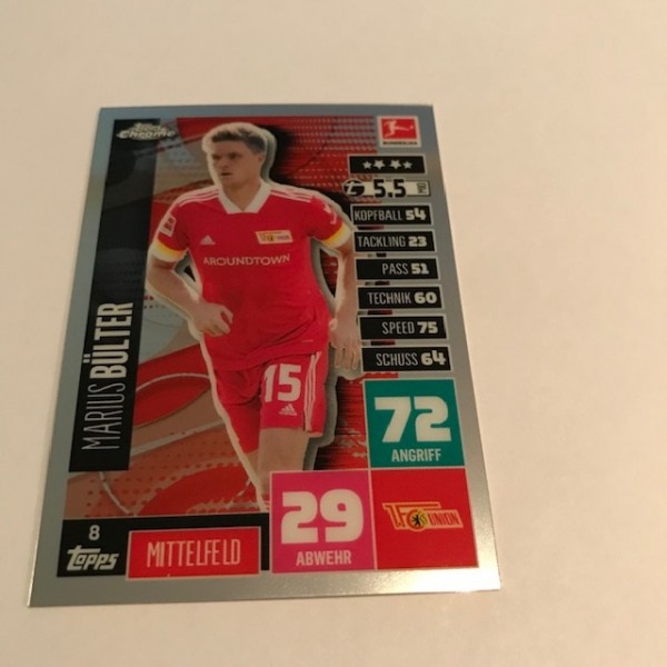 Match Attax BL Chrome 20/21 - Nr. 8 - BÜLTER