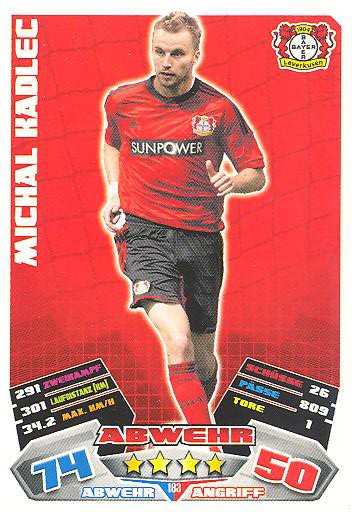 Match Attax 12/13 - Michal Kadlec - Bayer Leverkusen - Nr. 183