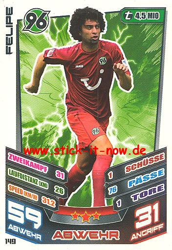 Match Attax 13/14 - Hannover 96 - Felipe - Nr. 149