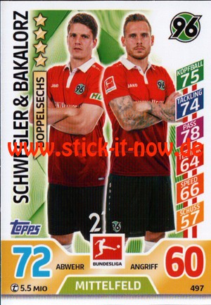 Topps Match Attax Bundesliga 17/18 EXTRA - Nr. 497