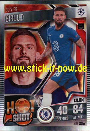 Topps Match Attax 101 (2021) - Nr. 210 ( Hot Shot )