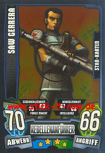 Force Attax - Star Wars - Clone Wars - Serie 4 - SAW GERRERA - Star-Karte - Nr. 208