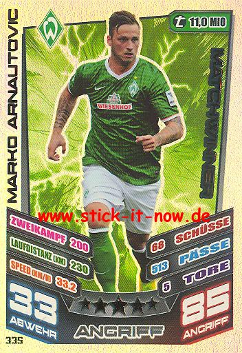 Match Attax 13/14 - Werder Bremen - Marko Arnautovic - Matchwinner - Nr. 335