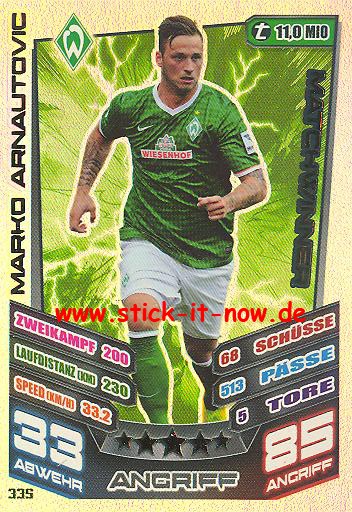 Match Attax 13/14 - Werder Bremen - Marko Arnautovic - Matchwinner - Nr. 335
