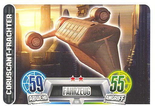 Force Attax Movie Collection - Serie 2 - CORUSCANT-FRACHTER - Fahrzeug - Nr. 131