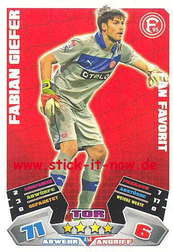 Match Attax 12/13 EXTRA - Fabian Giefer - Fortuna Düsseldorf - FAN FAVORIT - Nr. 454