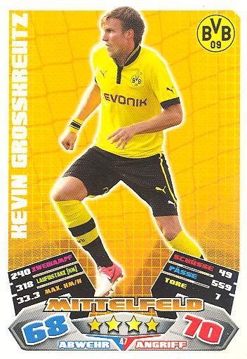 Match Attax 12/13 - Kevin Grosskreutz - Bor. Dortmund - Nr. 47