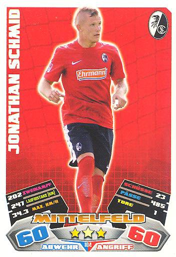 Match Attax 12/13 - Jonathan Schmid - SC Freiburg - Nr. 104