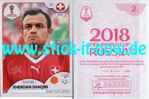 Panini WM 2018 Russland "Sticker" INT/Edition - Nr. 373